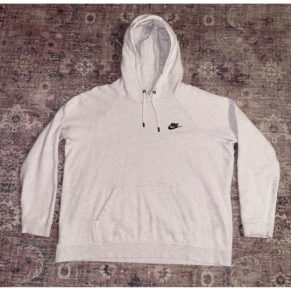 Nike Sportswear Club Fleece Pullover Hoodie Gray Heather Size XL DR6173-051